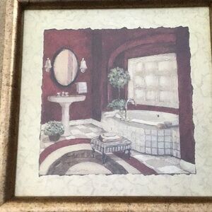 Red and Cream Art & Decals Wall Decor